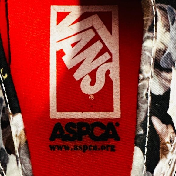 Vans Off the Wall Sneakers ASPCA Cat Pattern Lace Up Low Top Womens 8.5 - Mens 7 - Picture 3 of 10